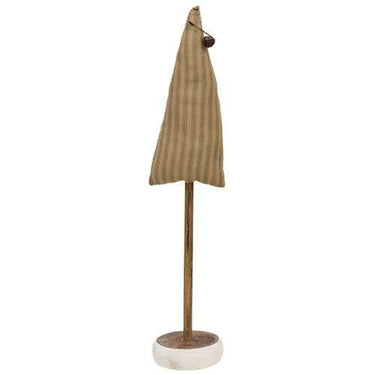 Green Ticking Stripe Christmas Tree on Base 16 - The Fox Decor